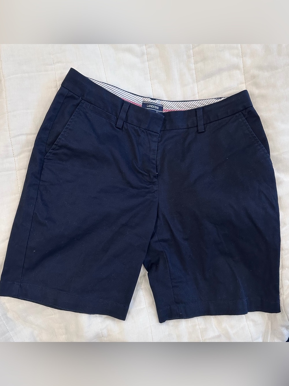 Lands' End Navy Women's Chino Shorts - 10P